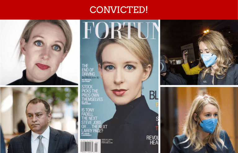 Disgraced Silicon Valley Darling Elizabeth Holmes convicted of investment fraud!