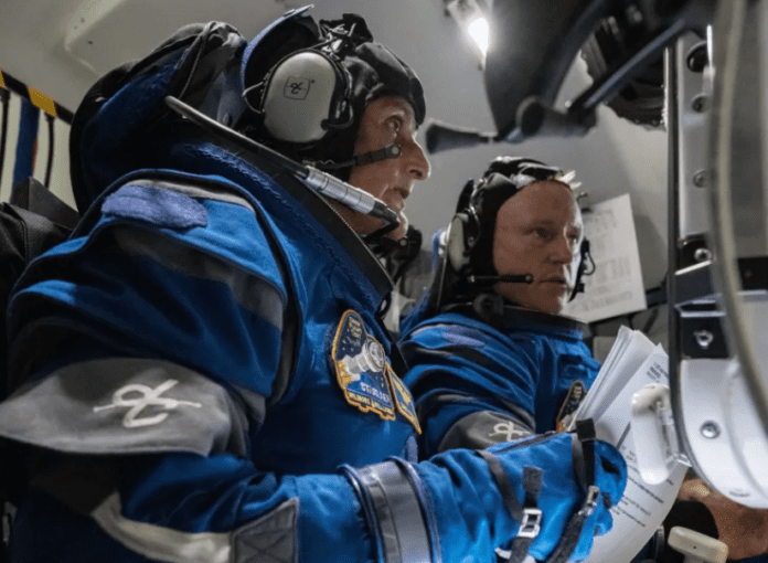 NASA astronauts in the Boeing Starliner spacecraft