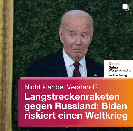 Sarah Wagenknecht against Joe Biden