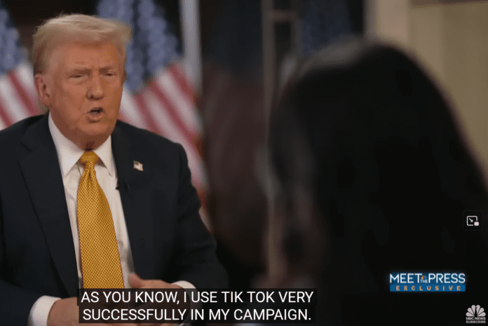 Donald Trump defends TikTok in an interview with Kristen Welker